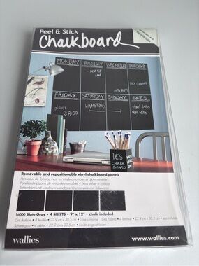 Wallies Peel & Stick Chalkboard Panels (4 Sheets)